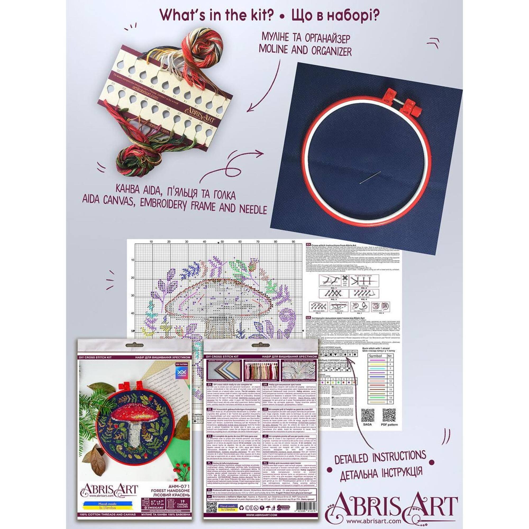 Abris Art Forest Handsome Counted Cross Stitch Kit